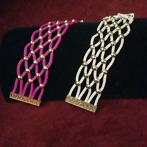 Gold plated mesh bracelets
